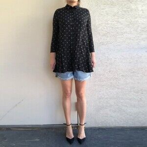 Zara Black Long Shirt Size XS